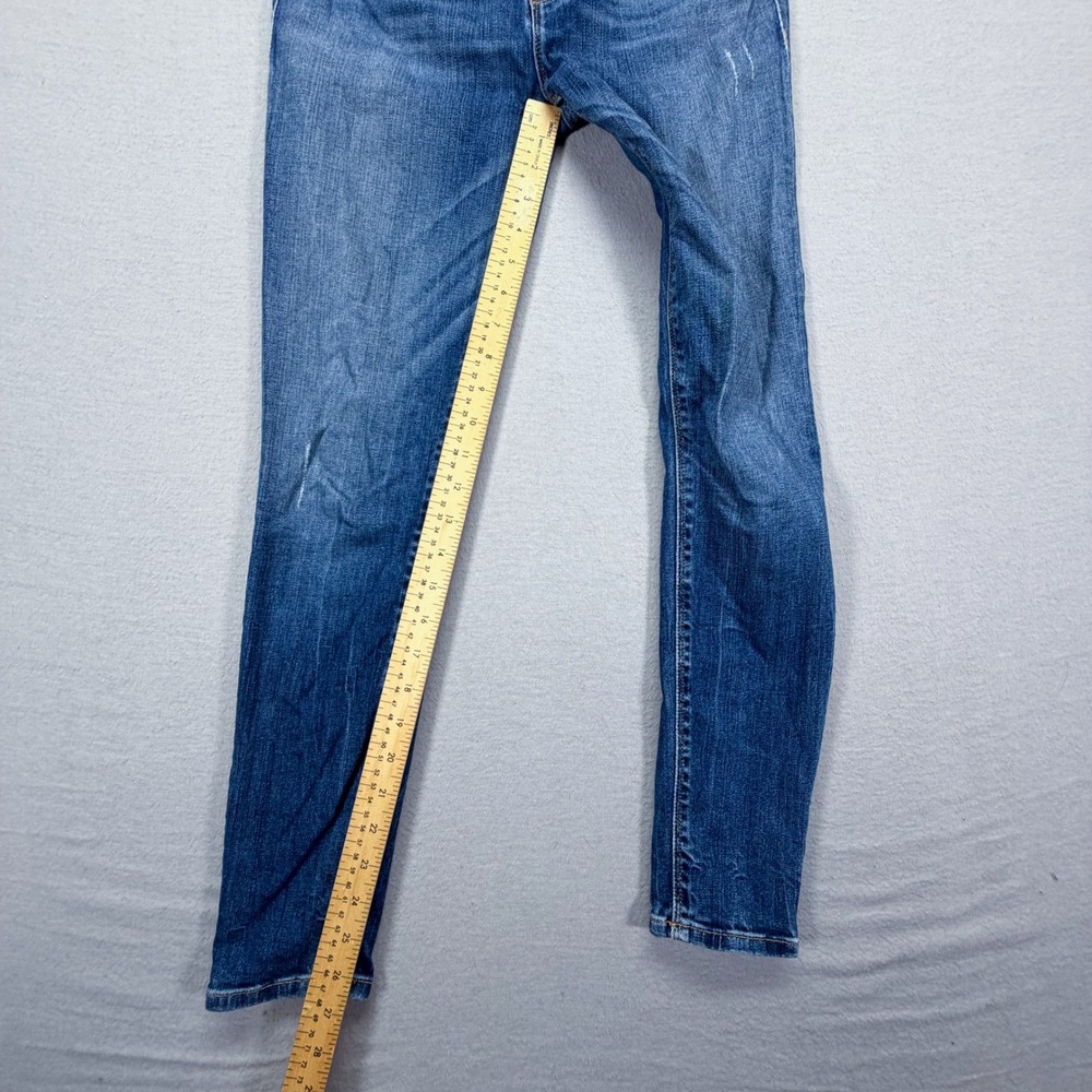 Hudson Skinny Jeans Womens 25 Excellent Blue Medium Wash Stretch Denim Low Rise - Picture 2 of 9